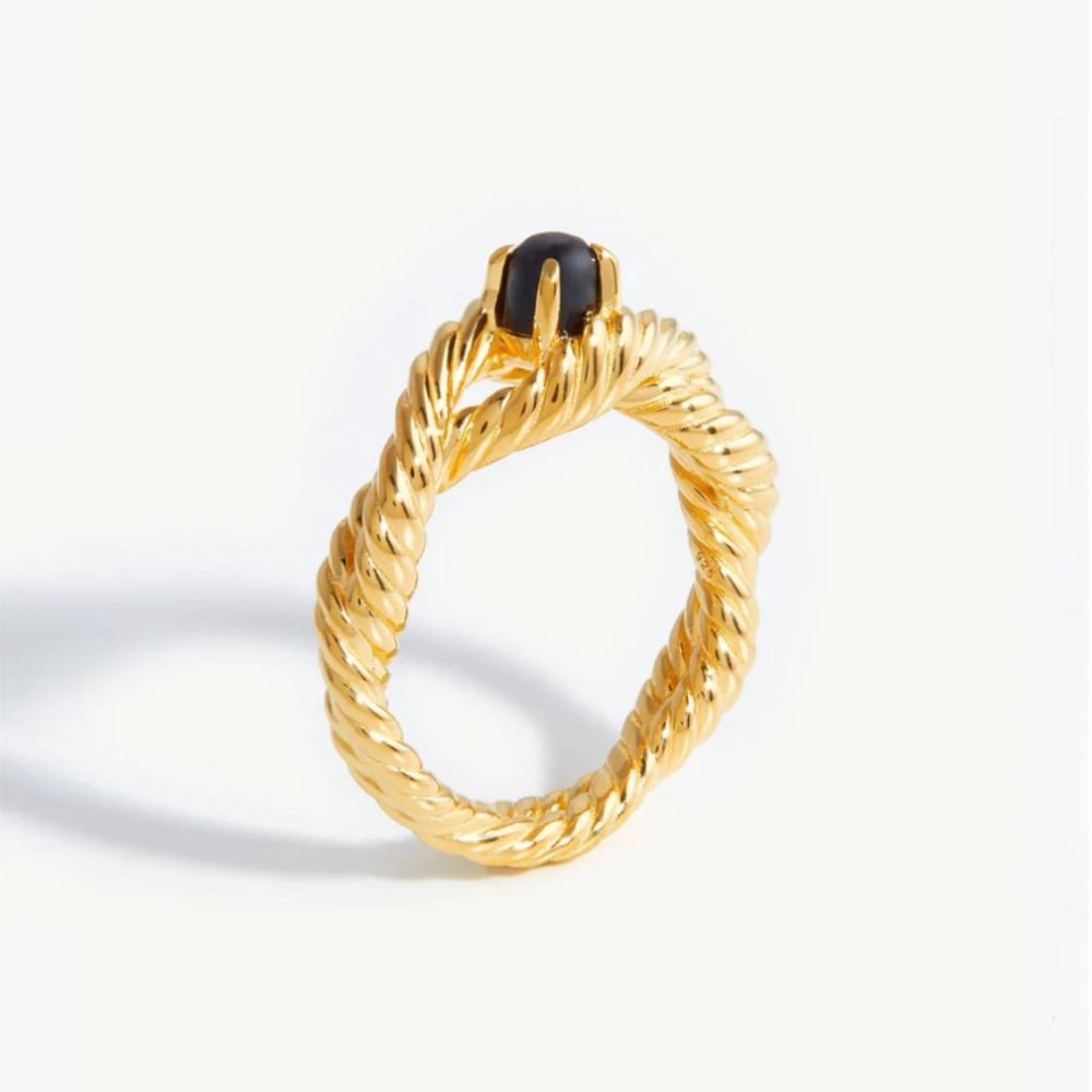 Marina Double Rope Onyx Ring Missoma 7.5